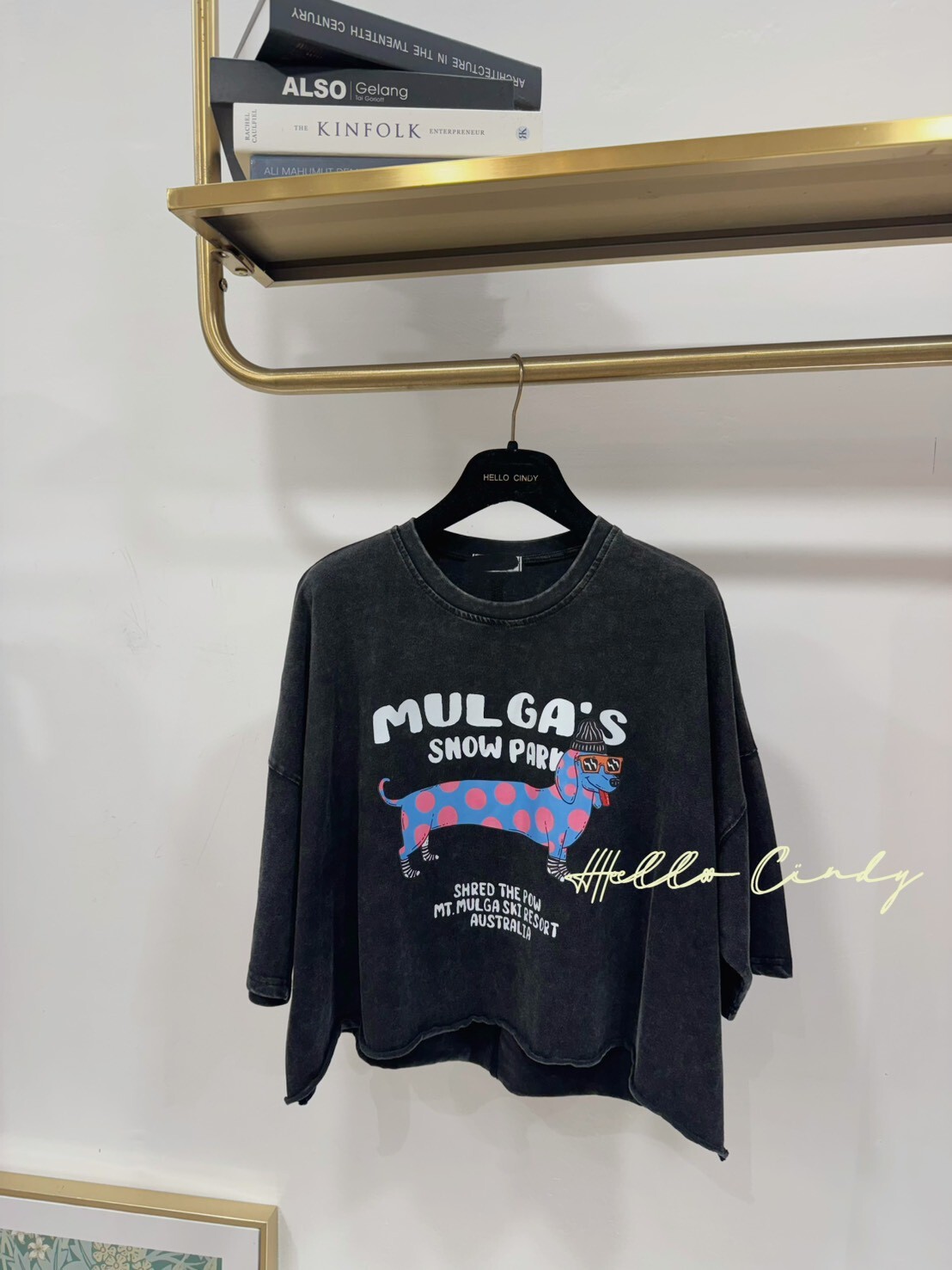 B10129 韓國可可愛愛的彩色臘腸狗水洗棉T