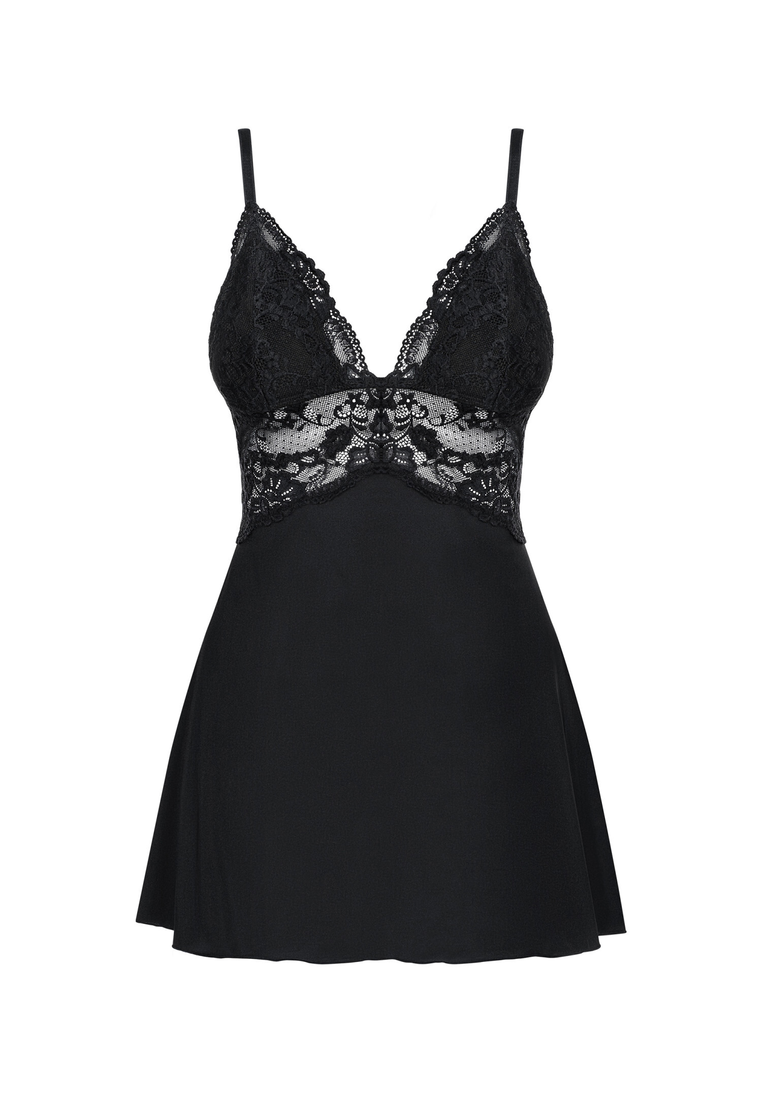 Obsessive - 810-BAB-1 花紋蕾絲情趣睡裙套裝 (S/M/L/XL)