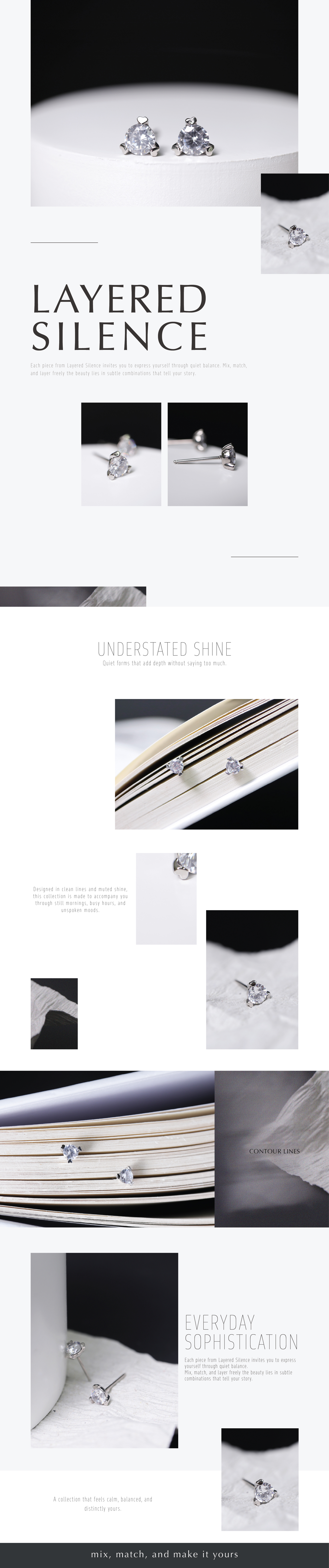 偏心 單鑽耳環｜Miestilo Jewelry設計師輕珠寶品牌｜舒飾質感每一刻