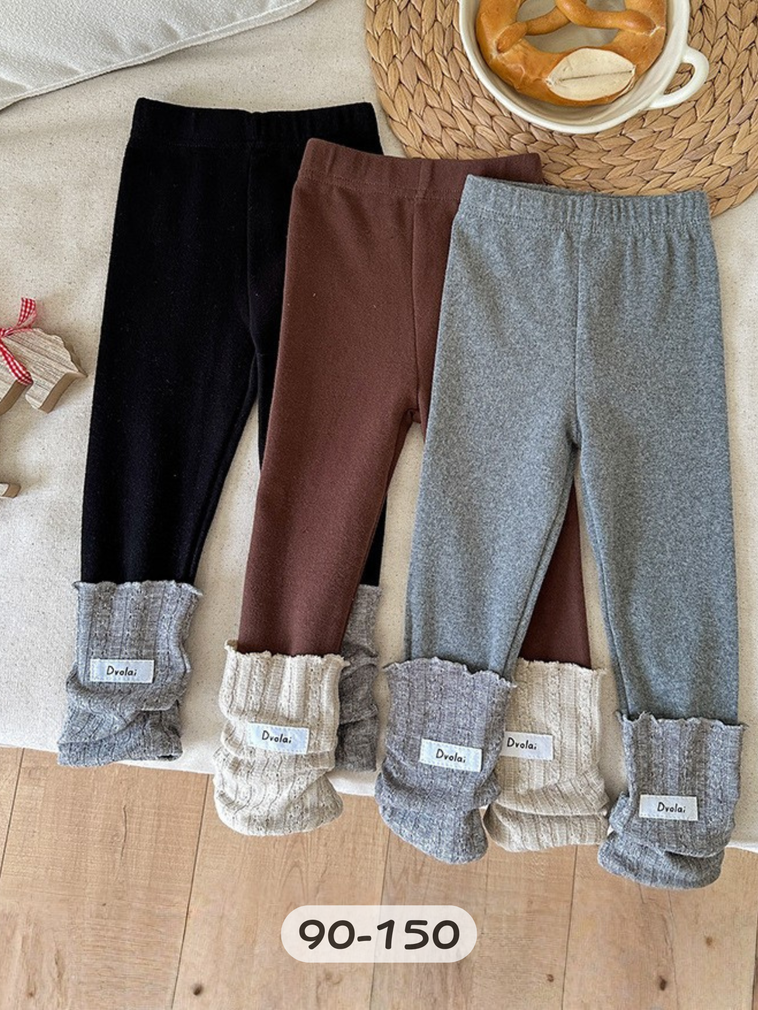 餅乾捲捲 假兩件內搭長褲