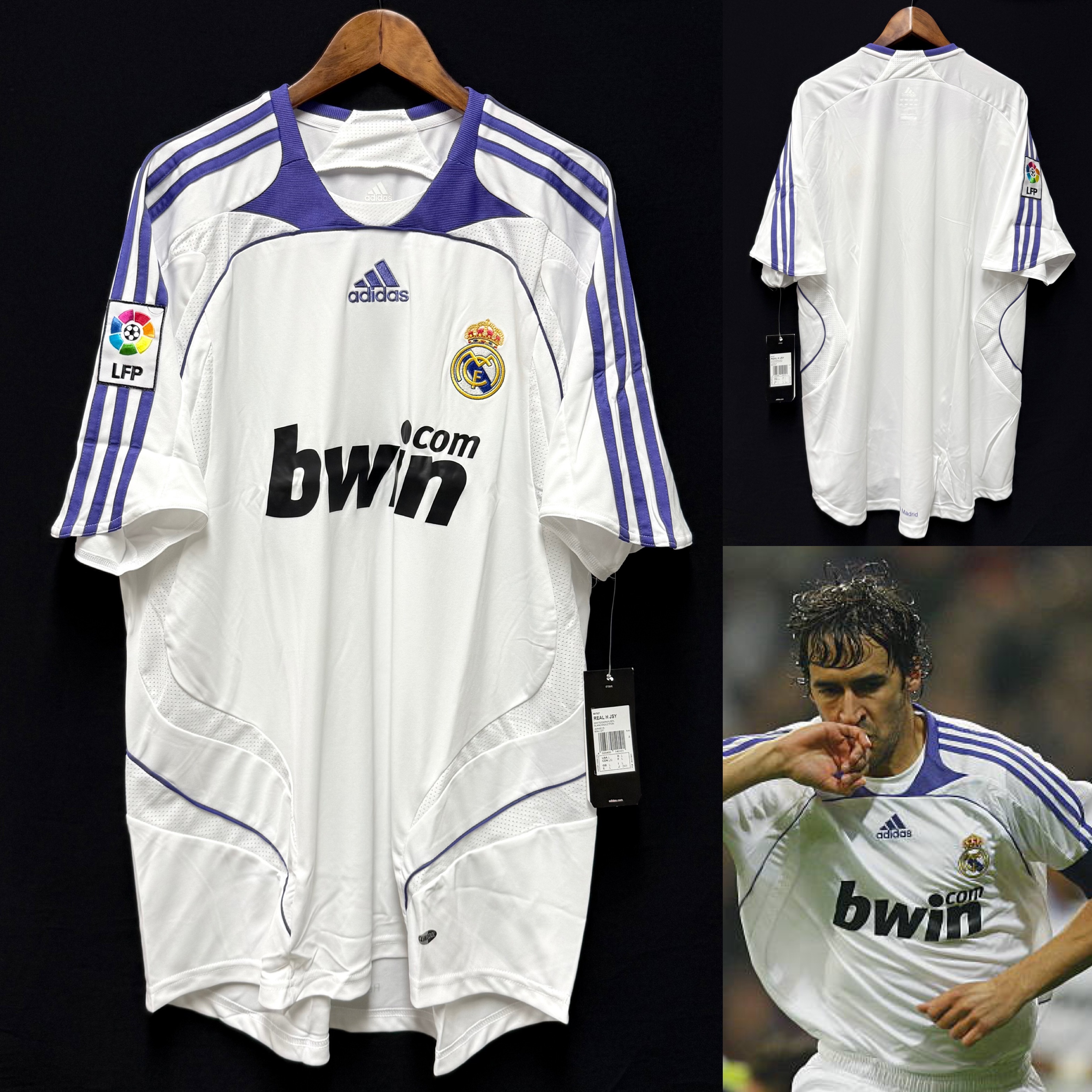 (BNWT) Real Madrid 2007-2008 Adidas Home Shirt
