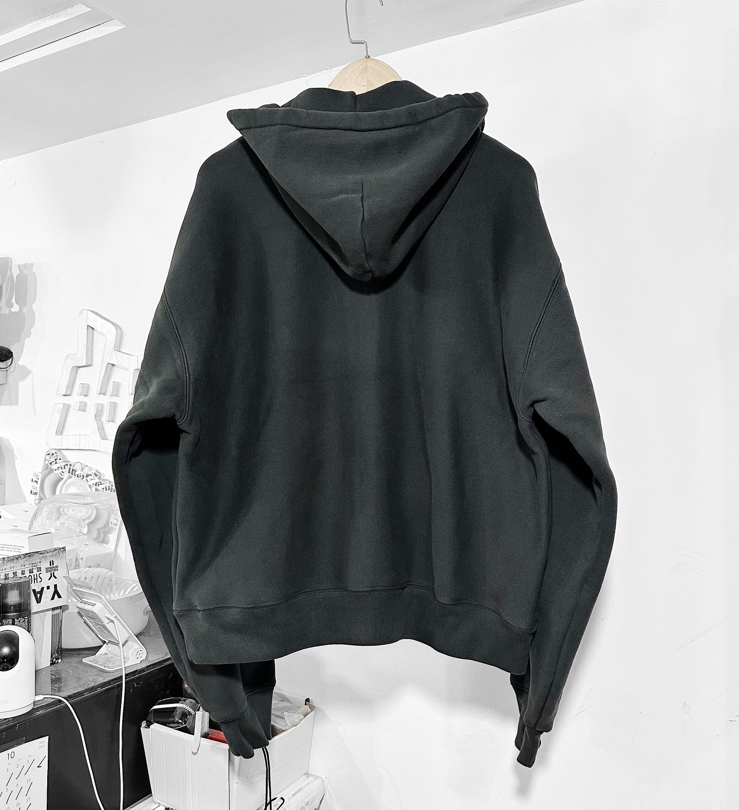 STUSSY ESTABLISHED ZIP HOODIE Black