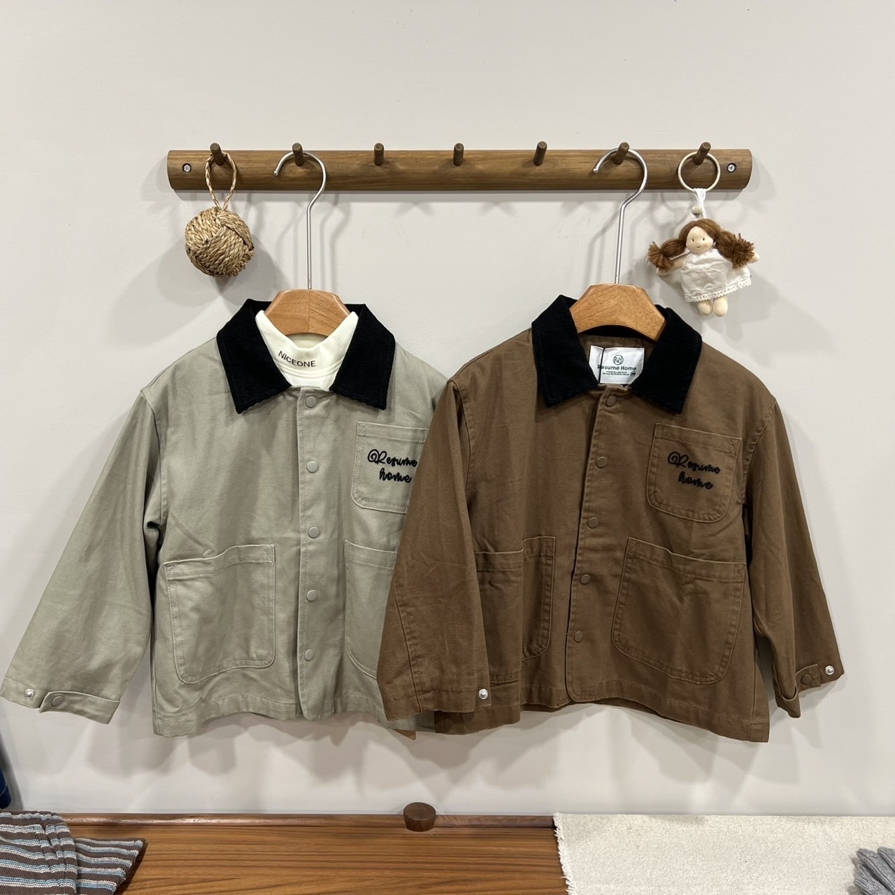 A03202燈芯絨翻領外套