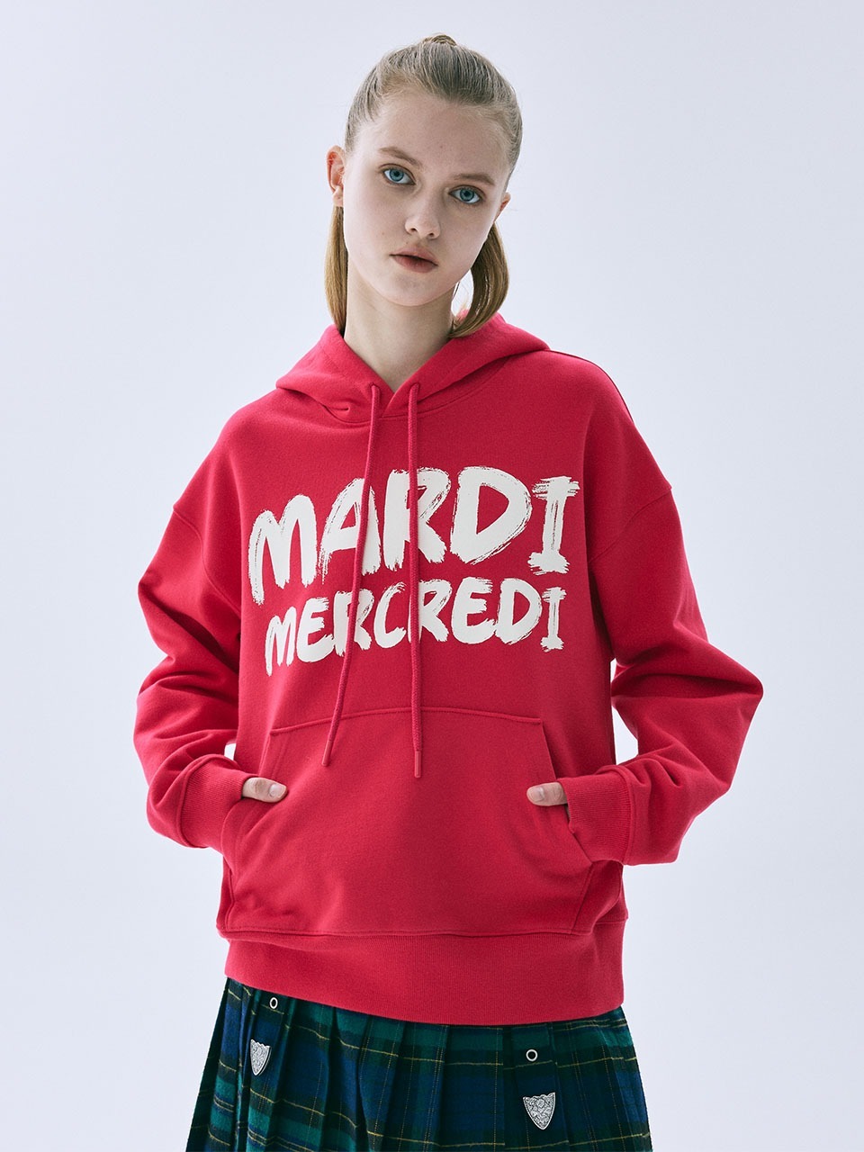 Mardi Mercredi HOODY BRUSH LOGO CONTRAST