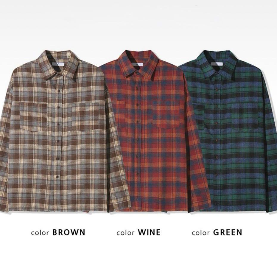 格仔長袖恤衫 S2450