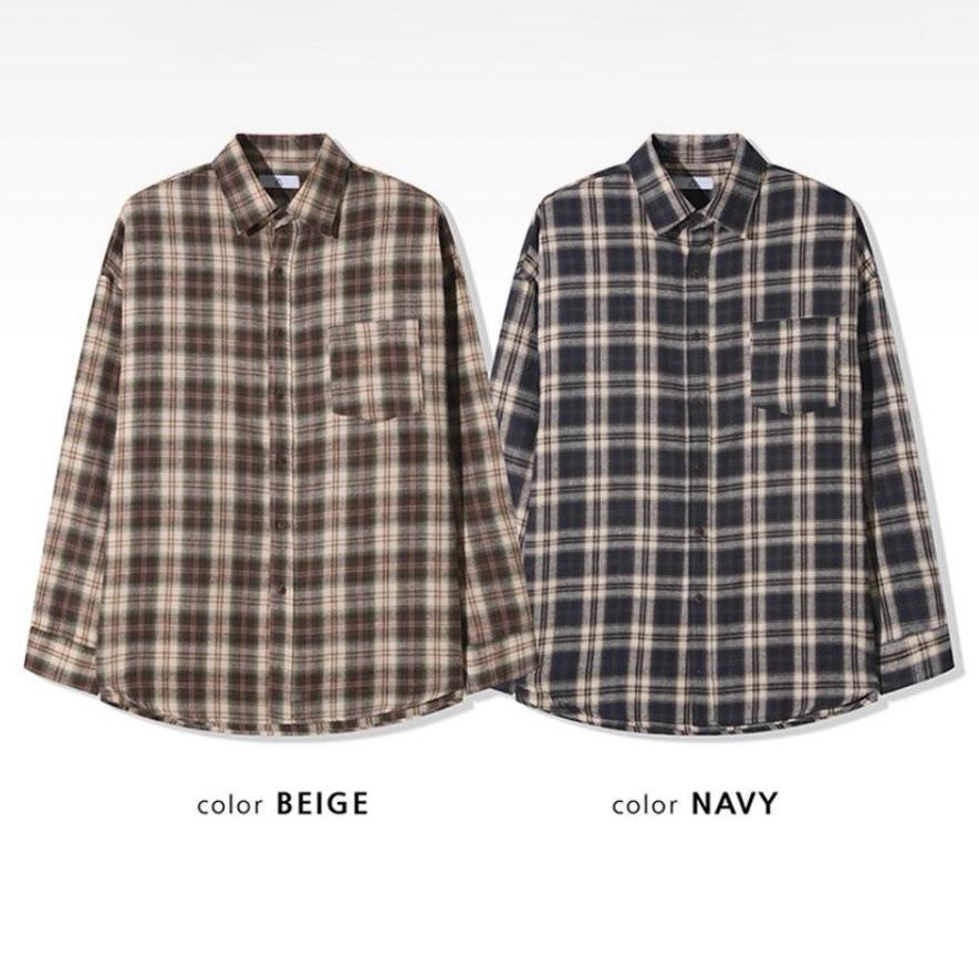 格仔長袖恤衫 S2451