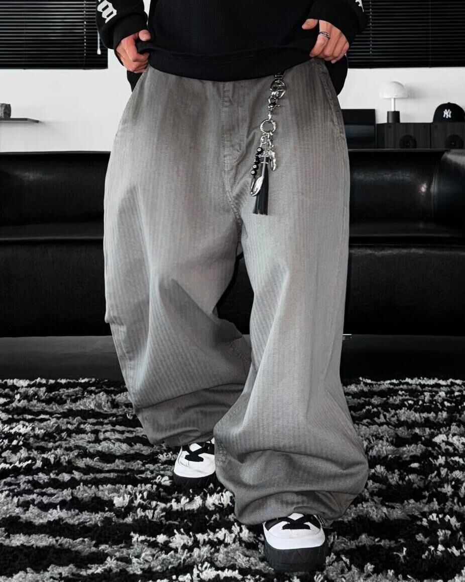 直紋鬆身褲 P3194