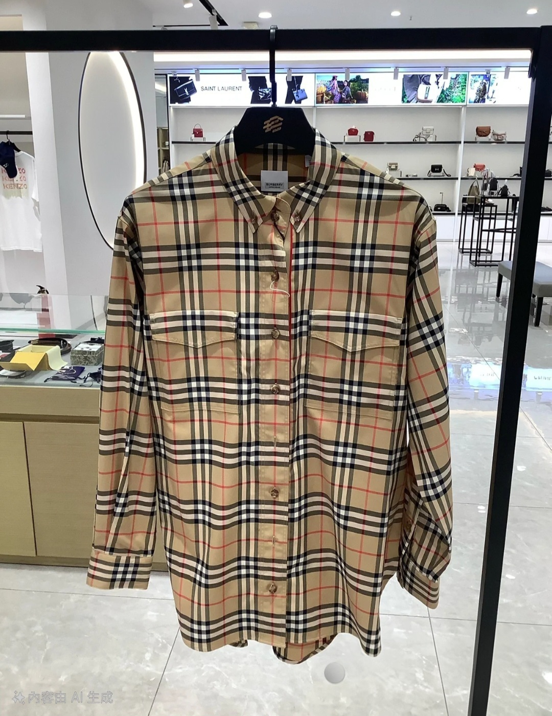 BBR 經典格紋口袋襯衫 女款