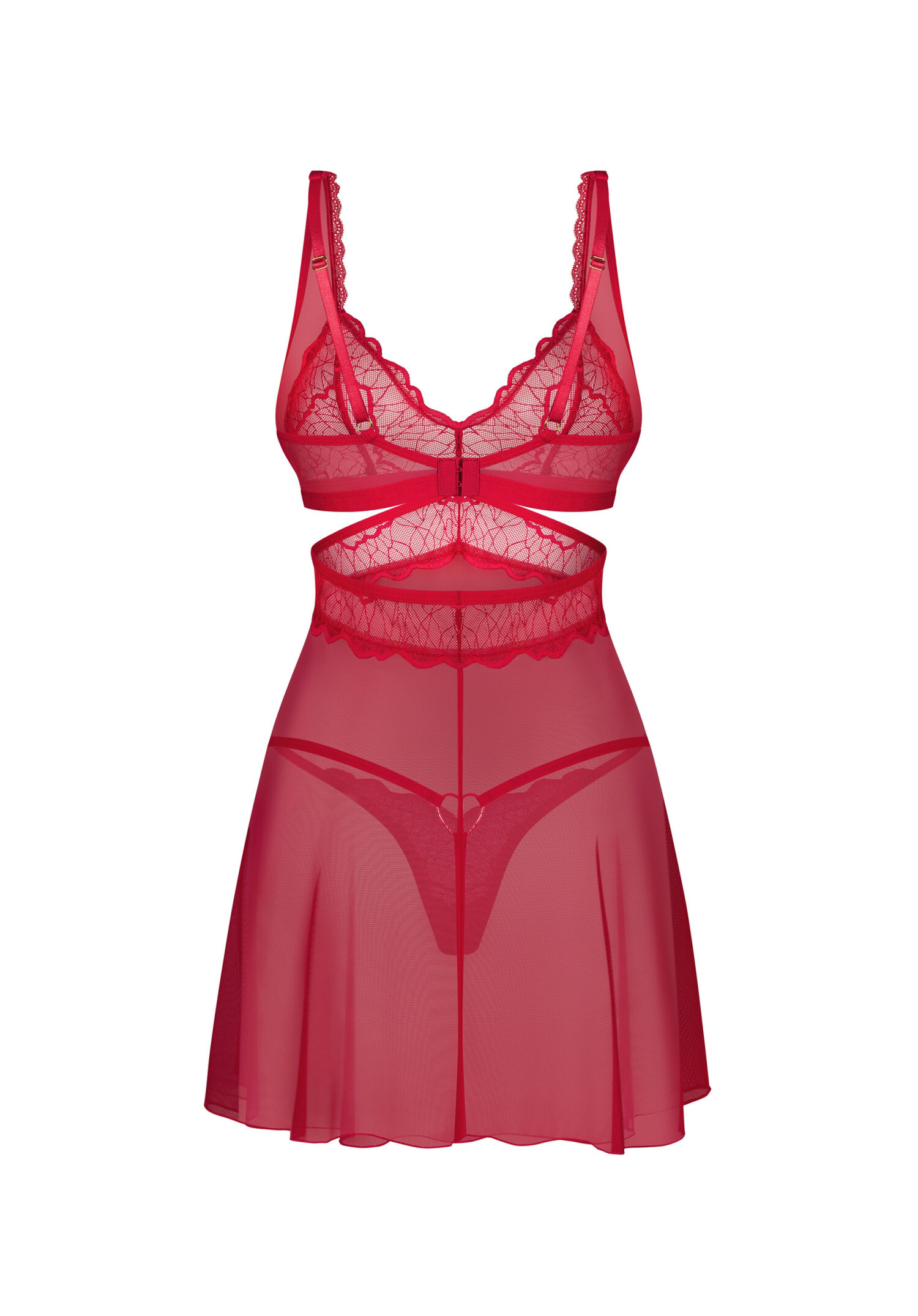 Obsessive - Cupide Desir 蕾絲透視露腰情趣睡裙套裝 (S/M/L/XL/XXL/XXXL)