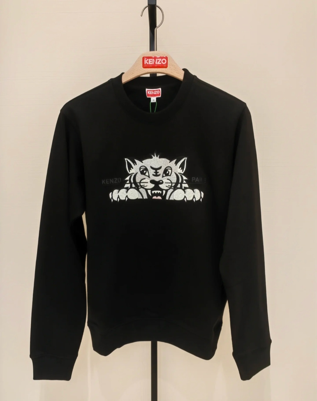 Kenzo 黑色 併 半虎頭 圓領衛衣 男女同款