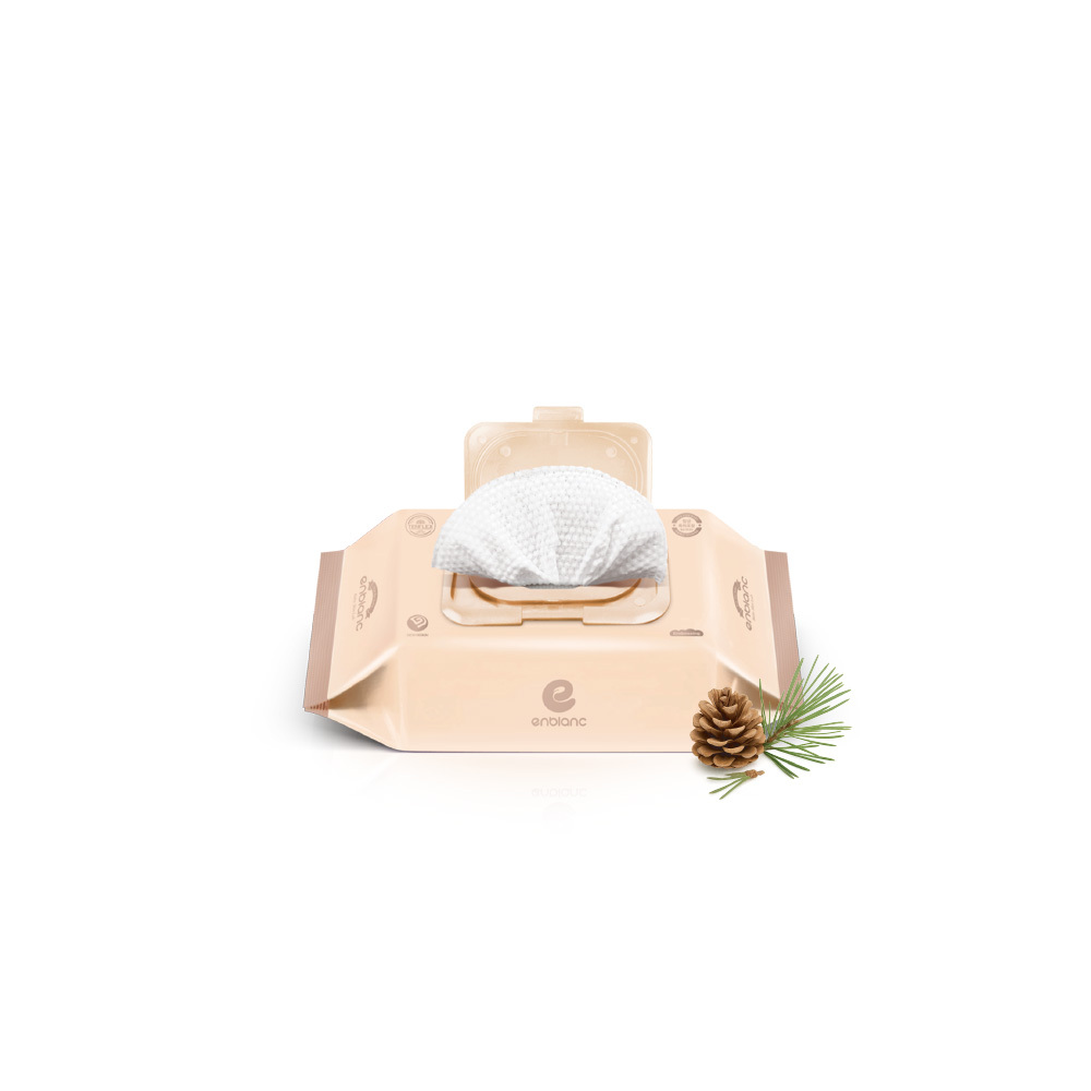ENBLANC 銀離子抗菌｜輕厚松針｜有蓋隨身包純水濕紙巾｜24抽