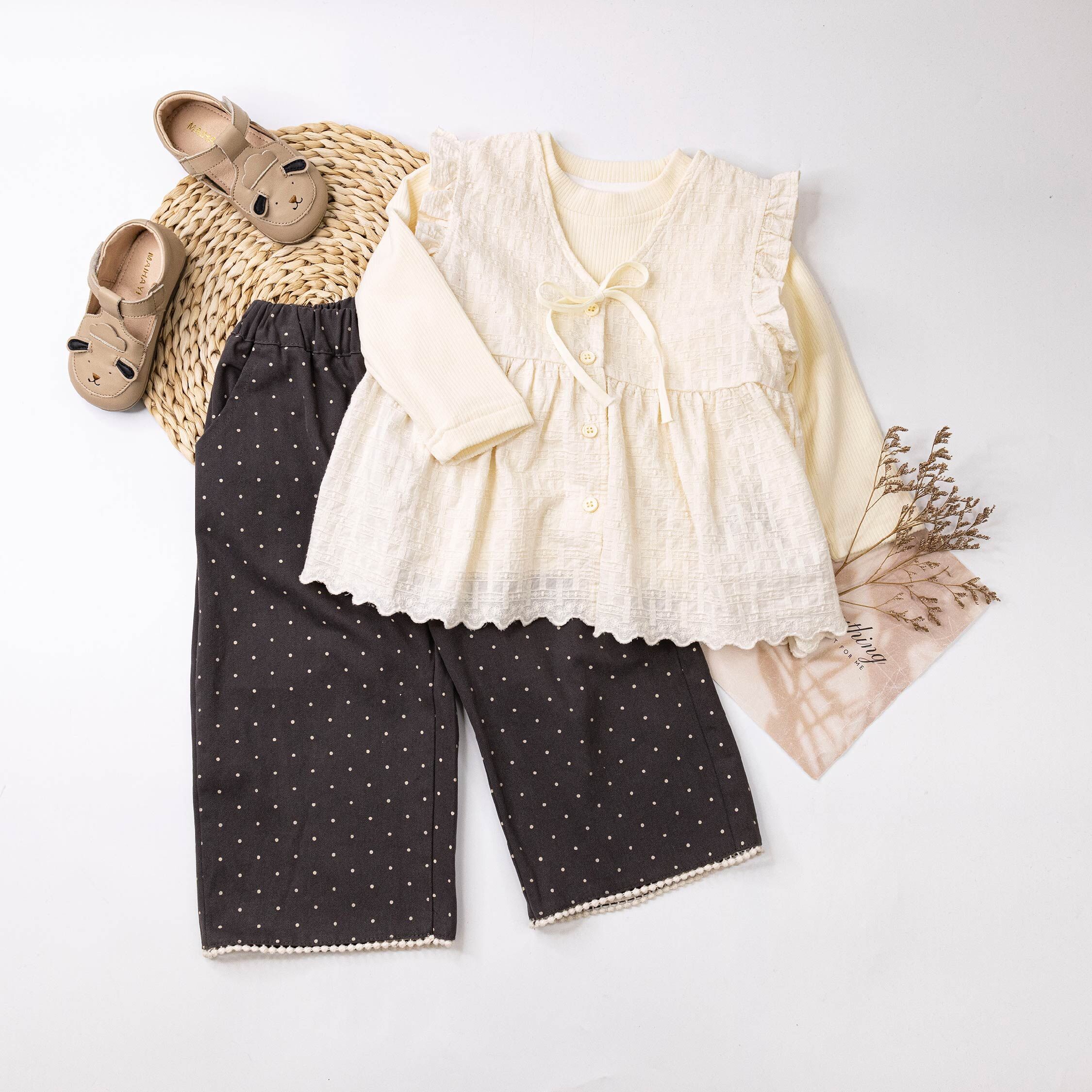 【H55621】氣質緹花刺繡三件式套裝