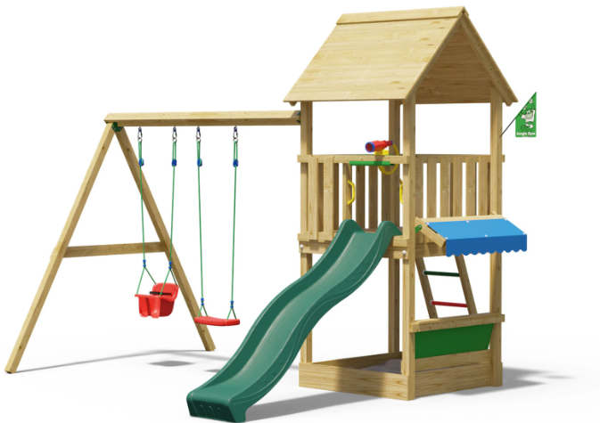 Jungle Suite | Wooden climbing frame with double swing