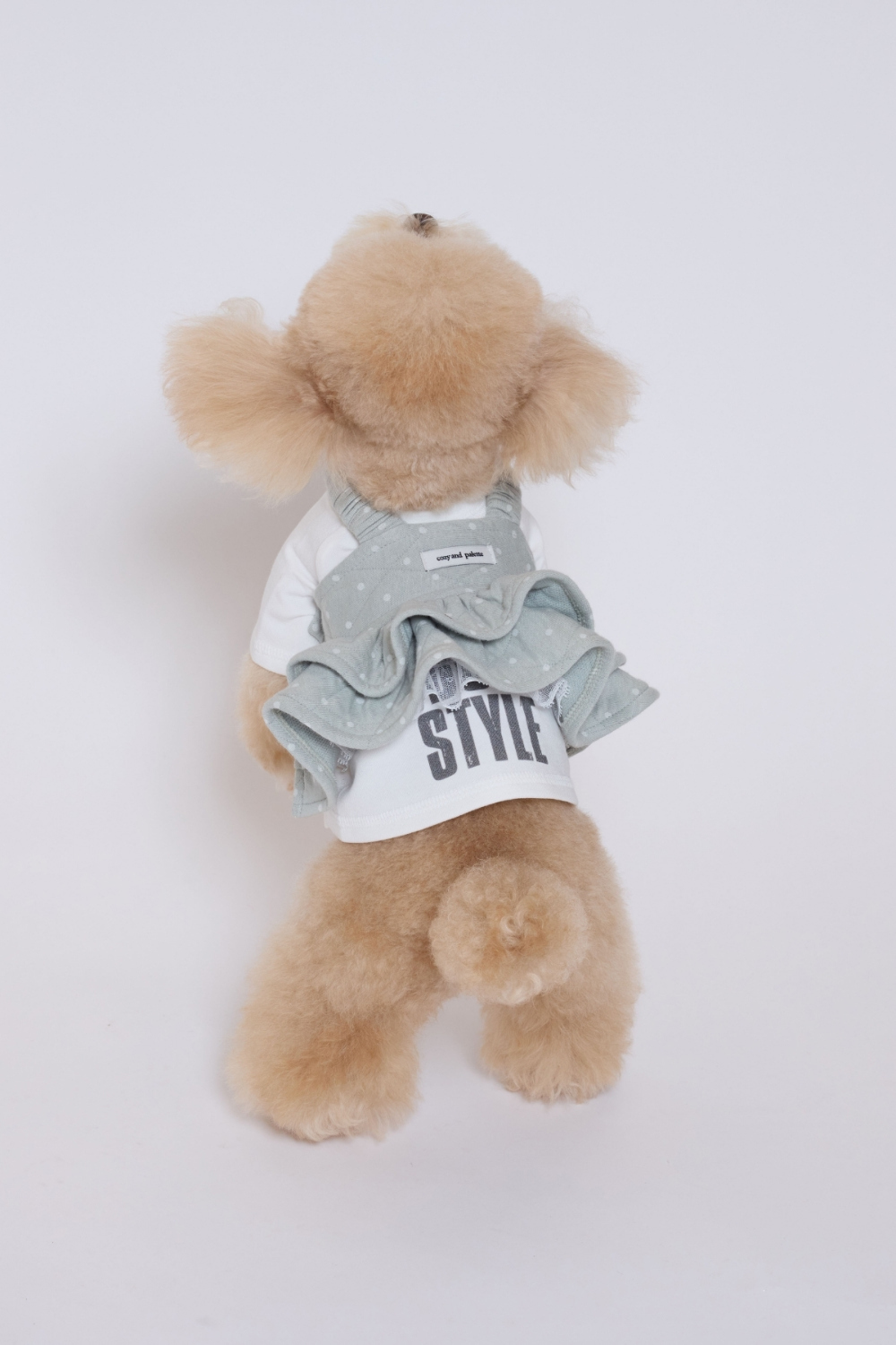 COZY-N 縫絎波卡點點短版馬甲_薄荷