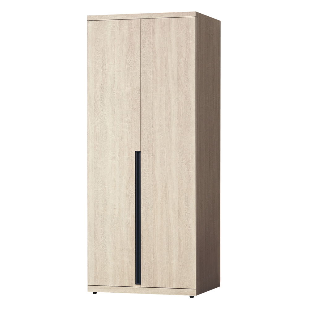 維森2.7尺二門衣櫃(二吊桿)