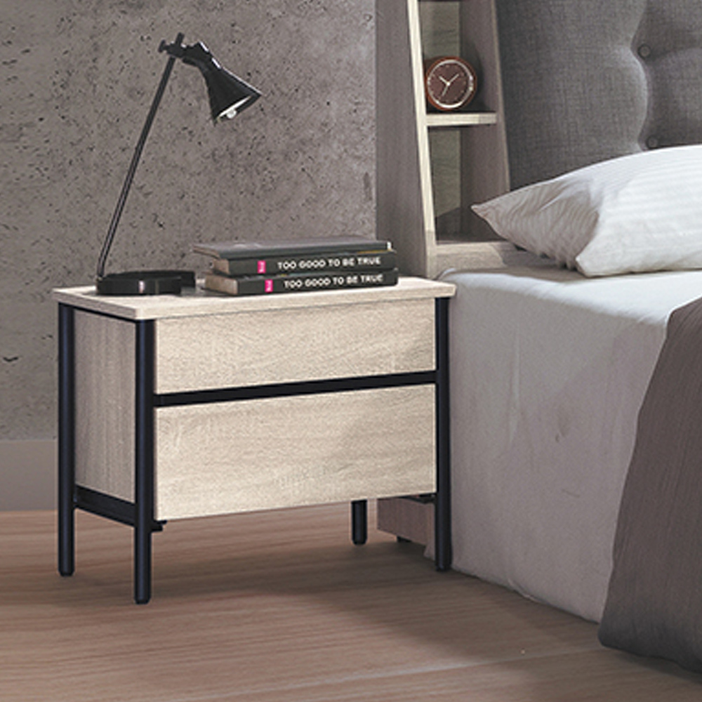 維森1.8尺二抽床頭櫃/抽屜收納櫃/置物櫃