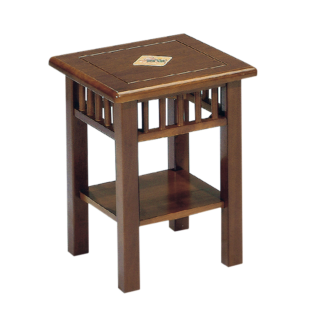 磁磚方形實木花架(低)