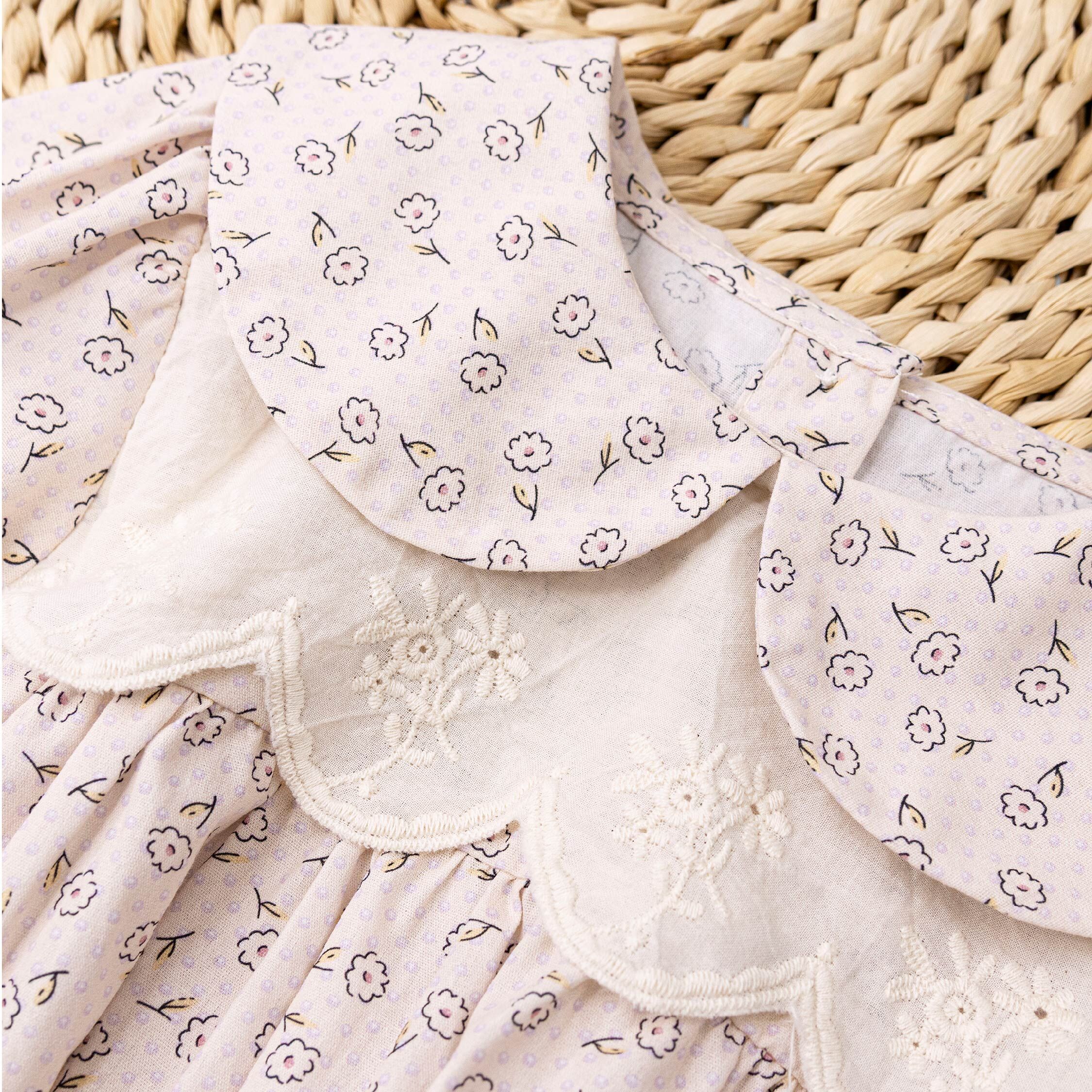 【H55591】清新小花朵翻領上衣