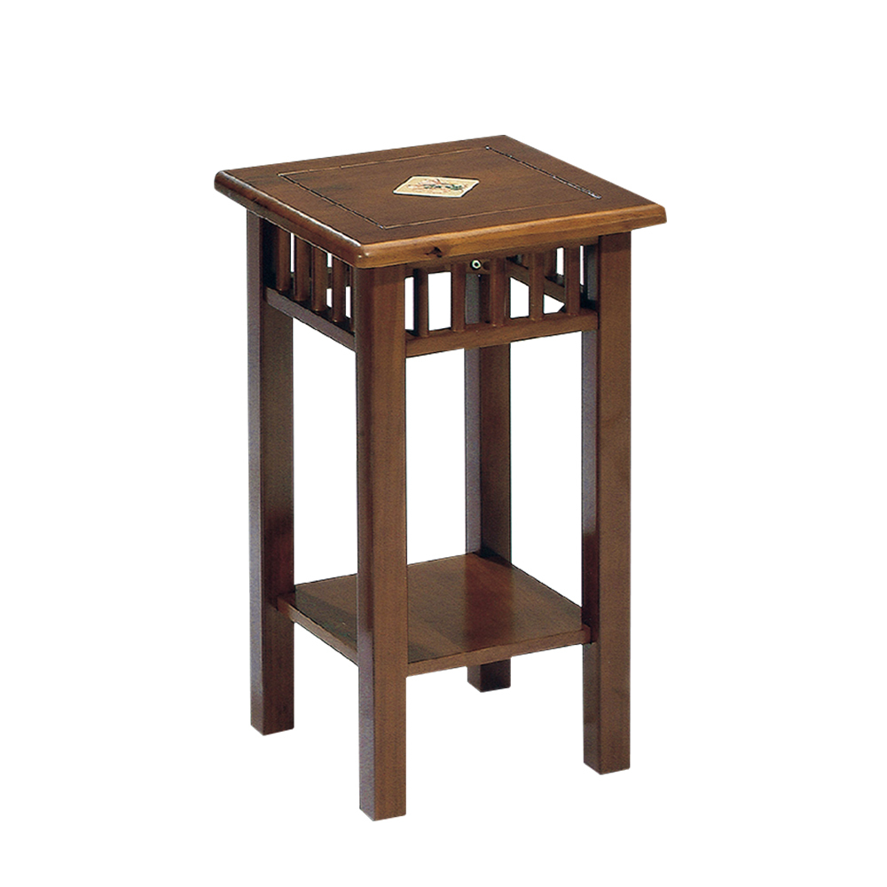 磁磚方形實木花架(中)