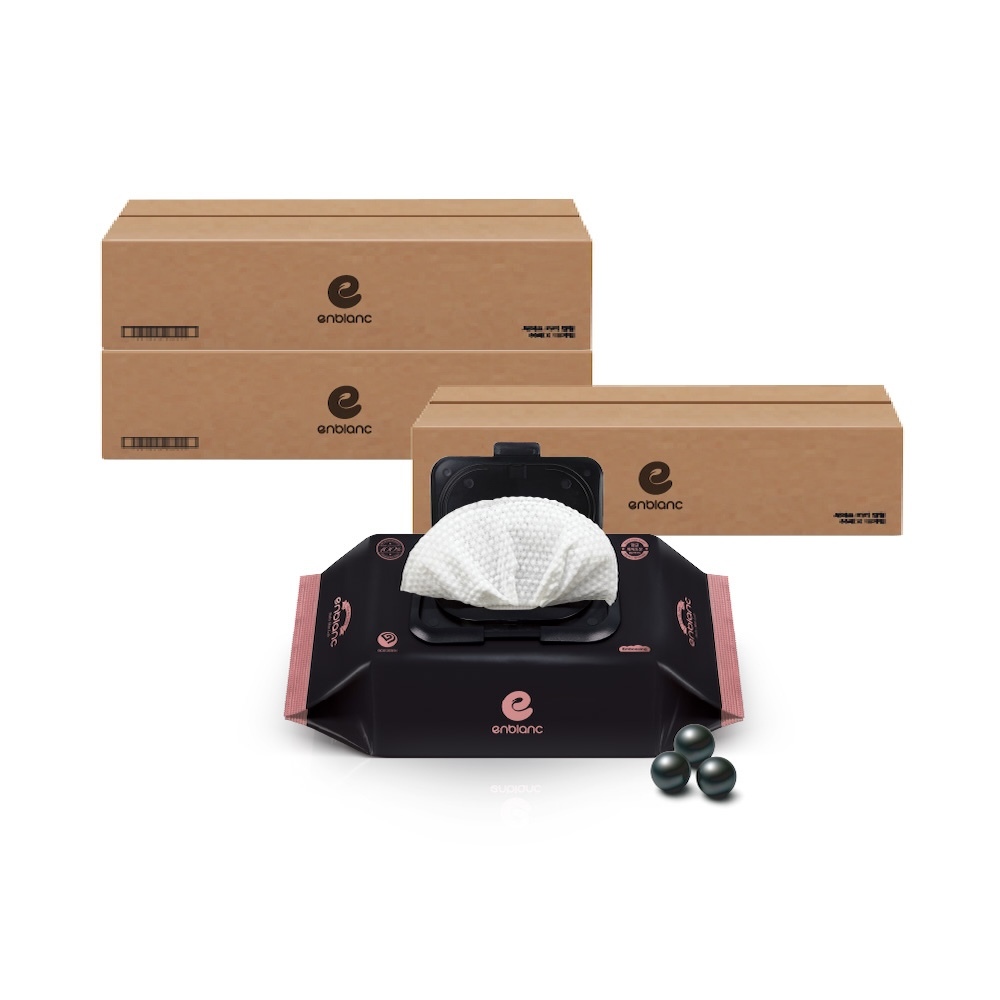 ENBLANC 銀離子抗菌｜極厚黑珍珠｜有蓋隨身包純水濕紙巾｜20抽36包