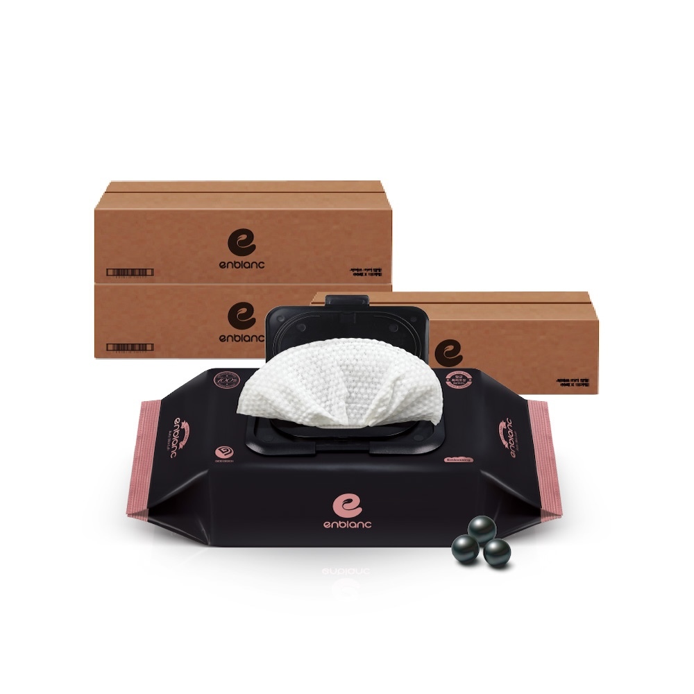 ENBLANC 銀離子抗菌｜極厚黑珍珠｜有蓋輕裝純水濕紙巾｜36抽30包