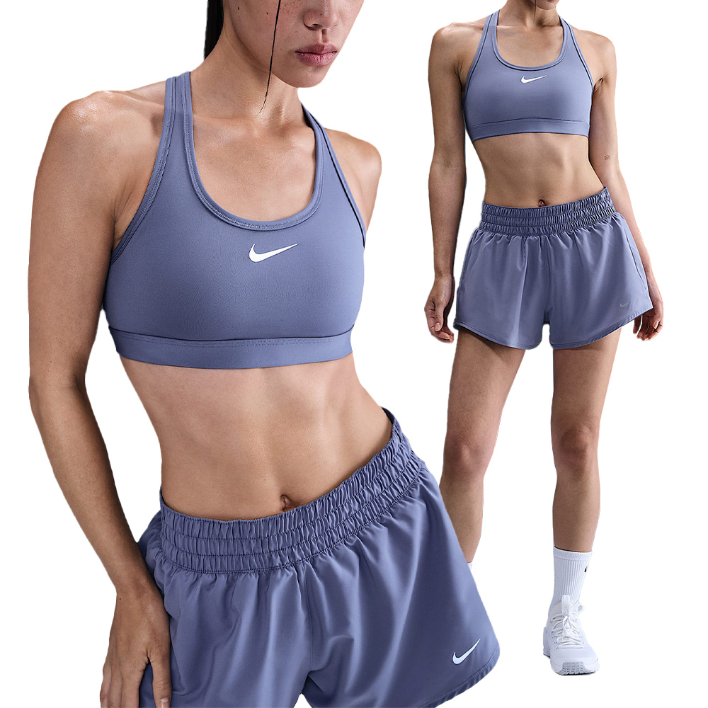 Nike Swsh Med Spt Bra 女款 紫色 中度支撐 內縫式襯墊 瑜珈 運動 內衣 DX6822-499