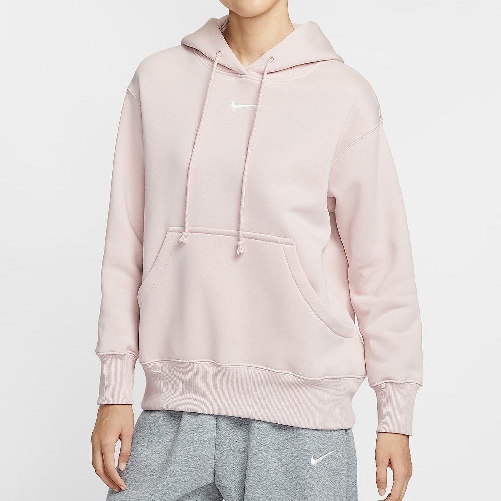 Nike Phnx Flc Os Po Hoodie 女款 粉色 寬鬆 刷毛 連帽 帽T 長袖 DQ5861-667