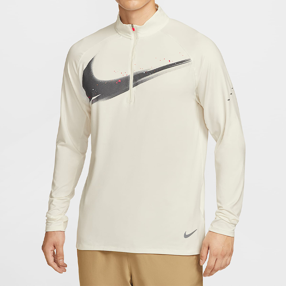 Nike Stride Hz Top 男款 米色 立領 防曬 快乾 透氣 運動 長袖 IM9357-133