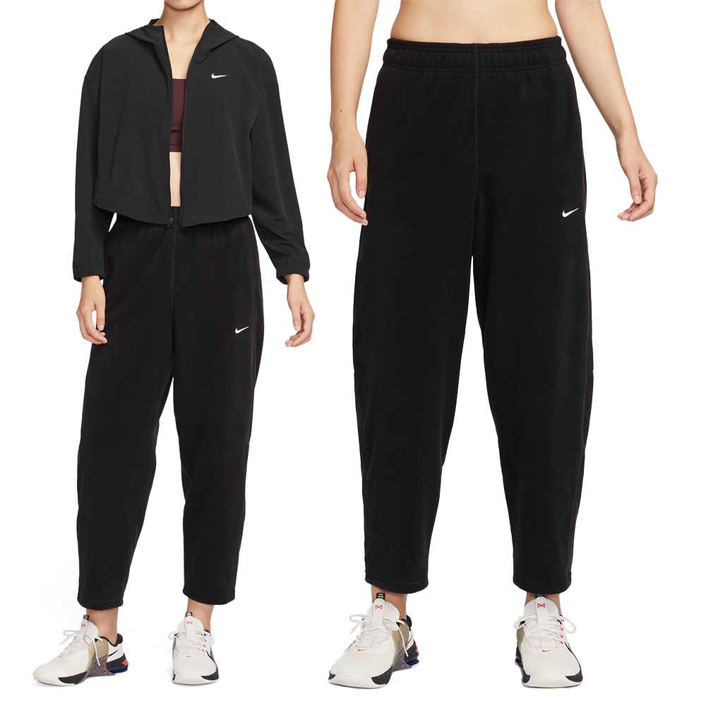 Nike One Tf Mr Fl Pant Pola 女款 黑色 中腰 搖粒絨 運動 休閒 長褲 HV3708-010
