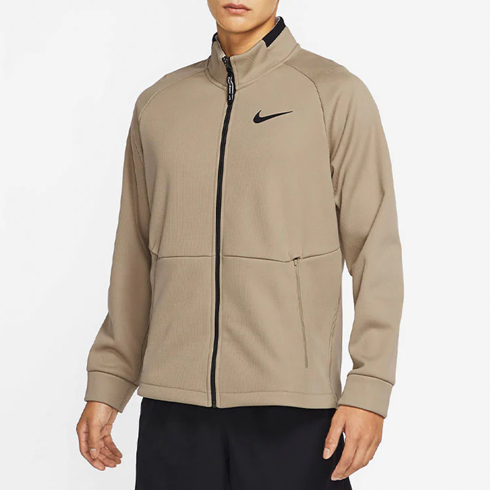 Nike Thrma Sphr Ls Fz Top 男款 卡其色 立領 內刷絨 拉鍊口袋 外套 DM5941-247