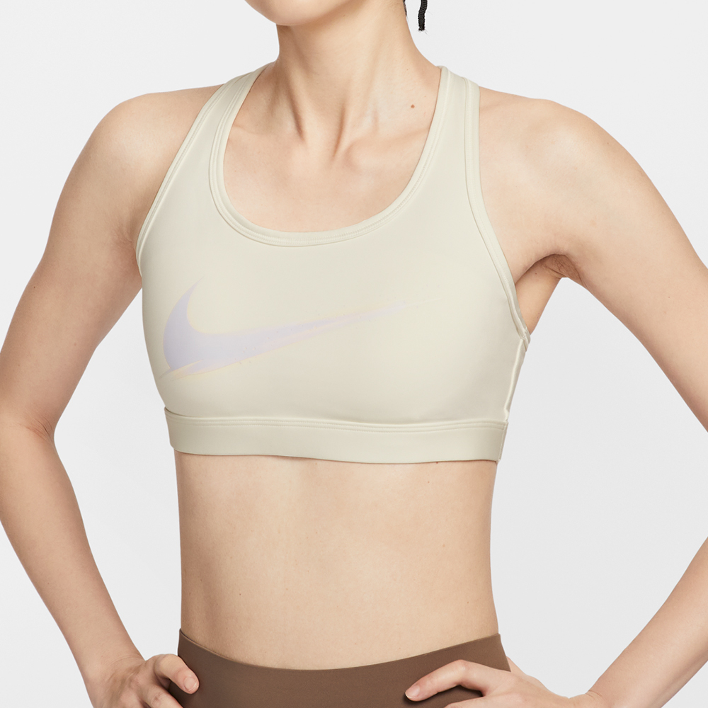 Nike Swsh Med Spt Bra Gcel 女款 燕麥灰色 中強度支撐 瑜珈 運動 內衣 IO0255-047