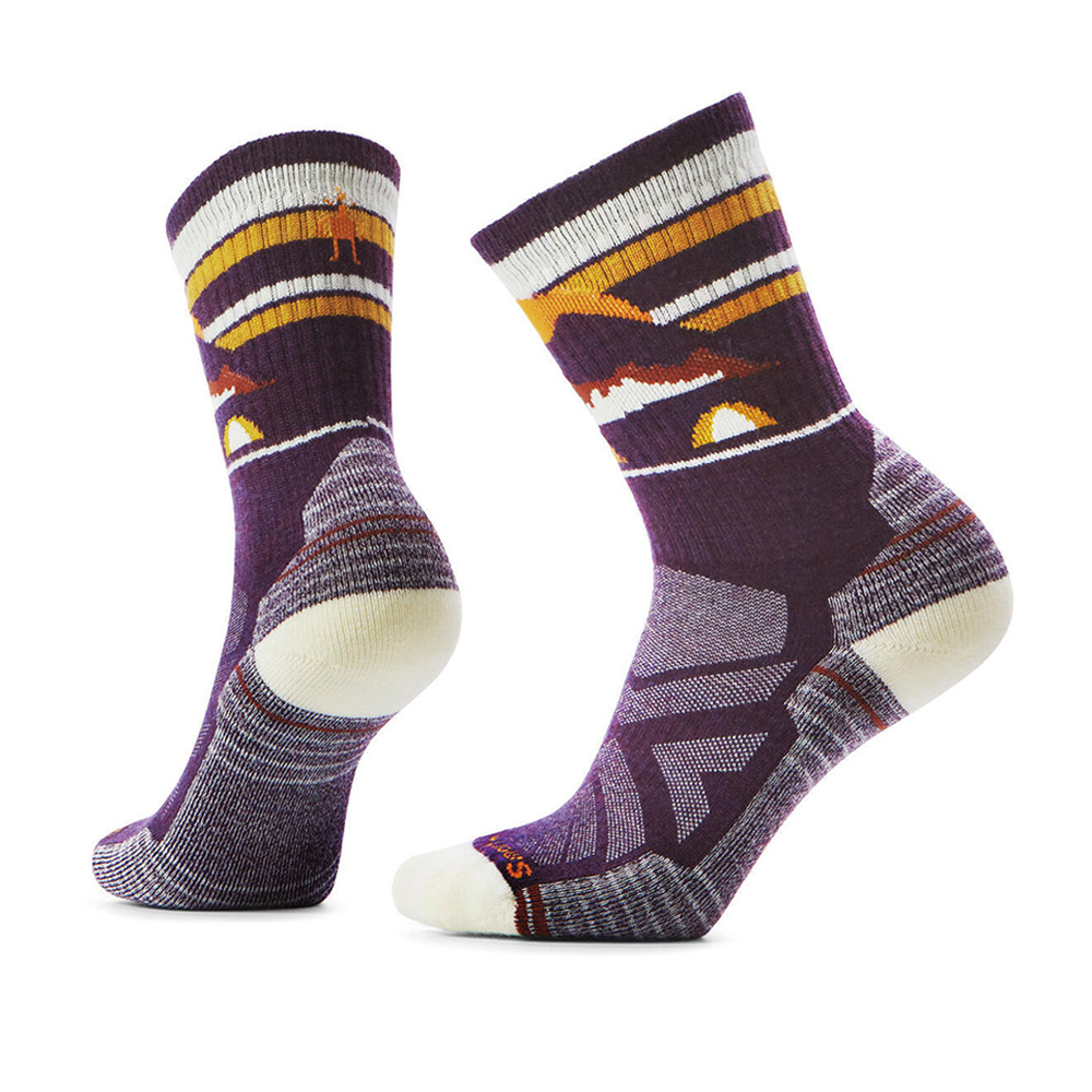 【Smartwool】女機能戶外全輕量減震中長襪-山間明月 紫鳶尾花 / SW002272