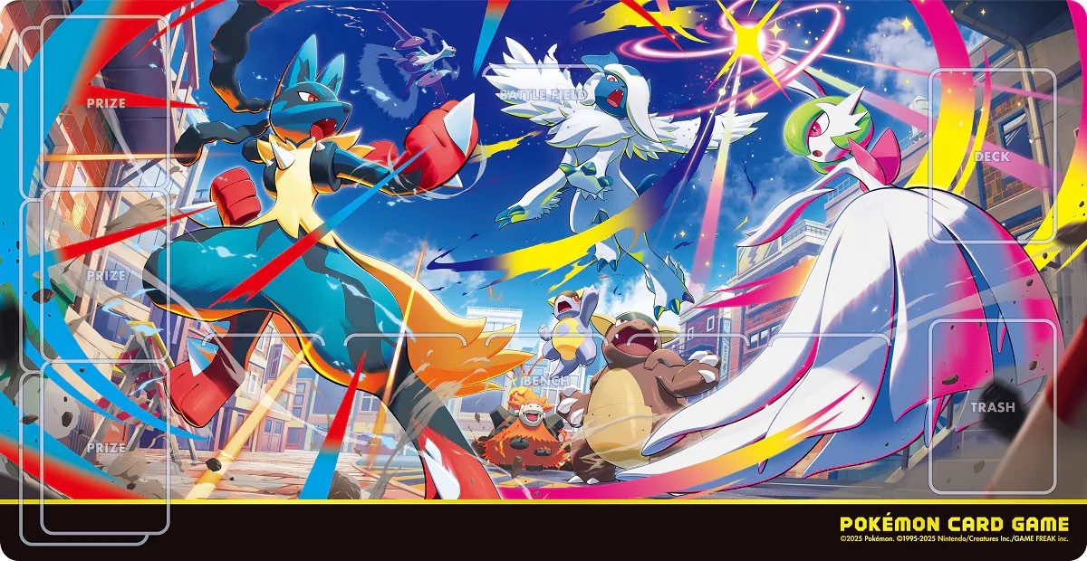 Pokemon 寶可夢橡膠對戰桌墊 - M1 - 超級路卡利歐&超級沙奈朵  **