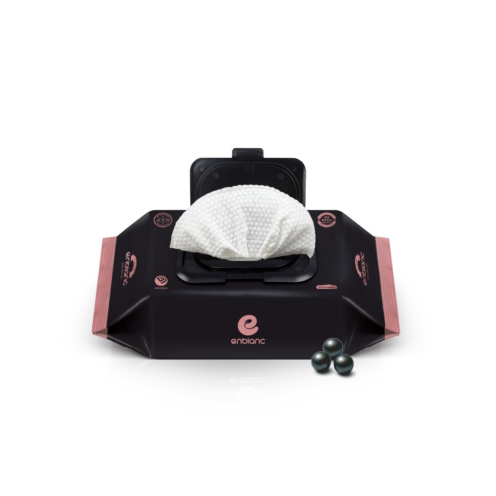 ENBLANC 銀離子抗菌｜極厚黑珍珠｜有蓋大包純水濕紙巾｜70抽