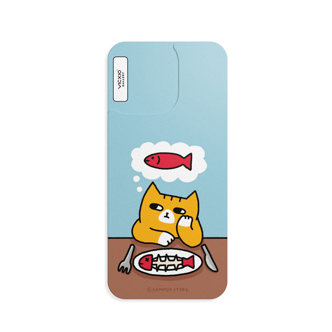 Sammyo store 手機背貼膜 / 飢餓的貓-VC342