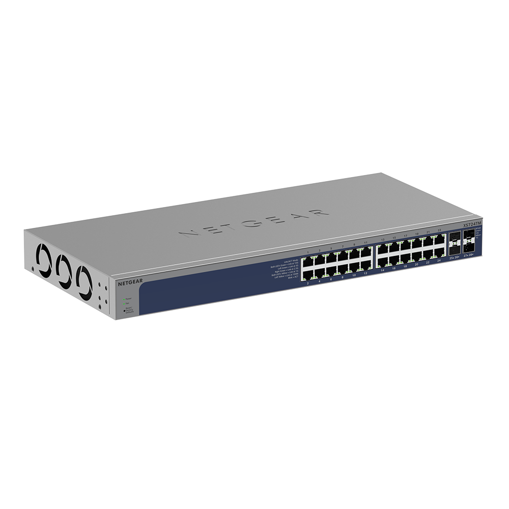 NETGEAR XS724TM 24埠 10G Gigabit + 4埠 10G光纖 智能網管交換器