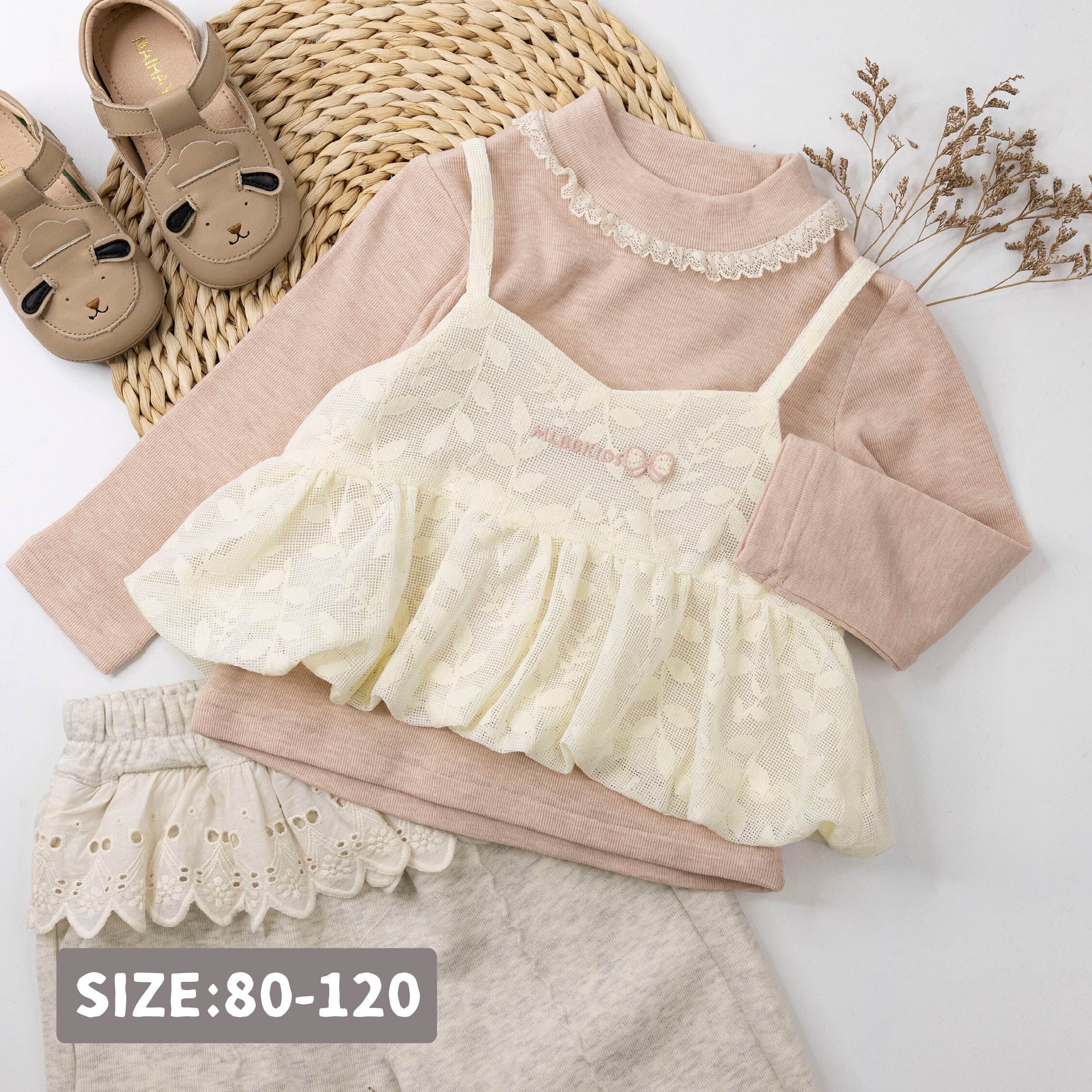 【H55595】甜美歐風花園二件式上衣