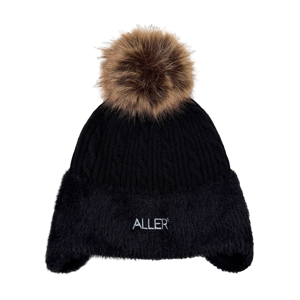 ALLER 沁柔護耳加絨毛球保暖帽 女款 (4色) 41AL9100