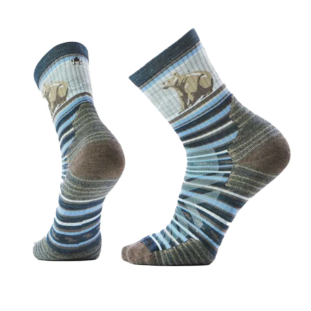 【Smartwool】機能戶外局部輕量減震中筒襪-熊 塵灰色、暮光藍 / SW002880