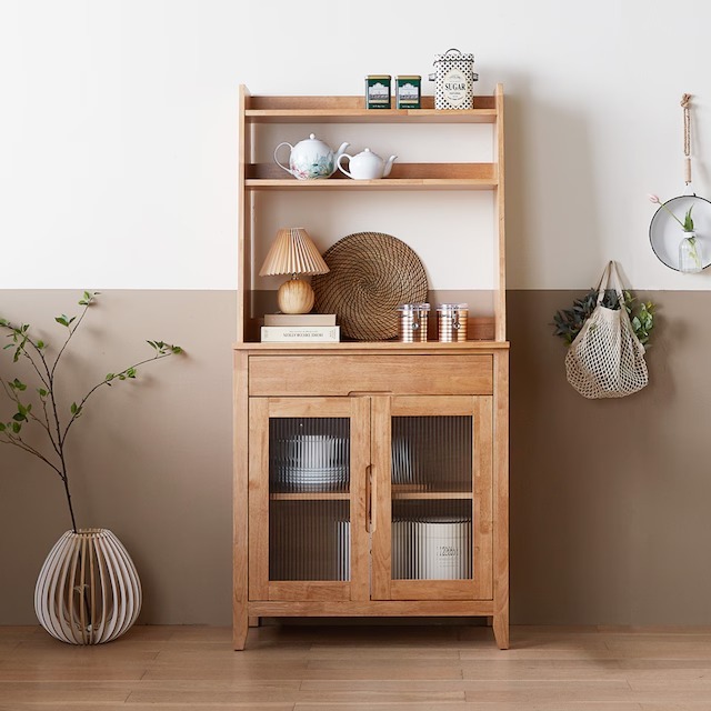 Deco-line - Horton 830玻璃掩門半實木廚邊櫃