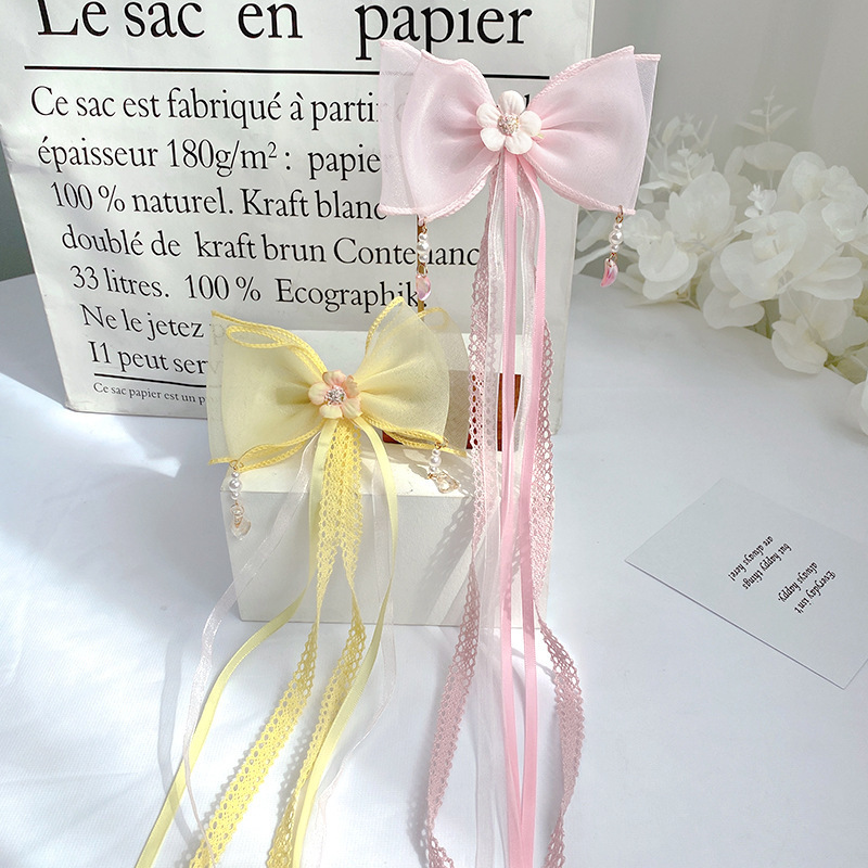 Lace Tassel Fairy Ribbon Bow