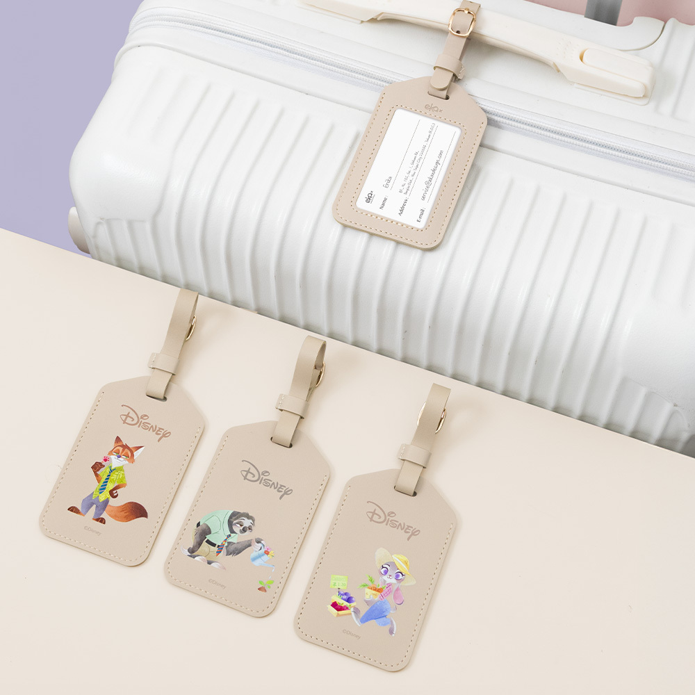Disney 動物方城市2-輕巧皮革行李吊牌【正版授權】