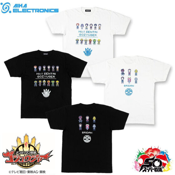240533 Pbandai 預訂 2026/1月 ナンバーワン戦隊ゴジュウジャー×AIKA ELECTRONICS（アイカエレクトロニクス）　Tシャツ