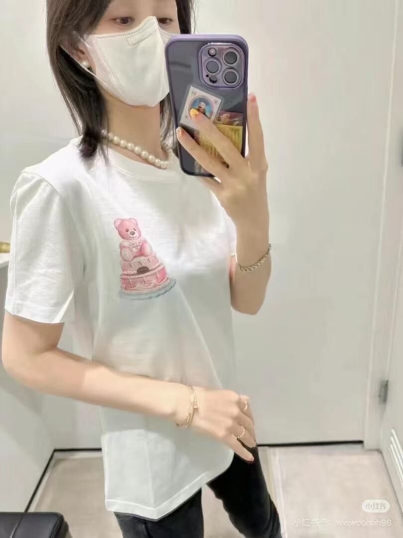 【預購】Moschino LL1030103 熊仔蛋糕圖案短袖上衣