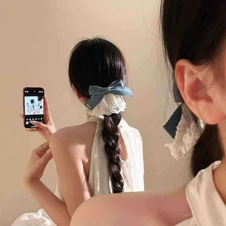 [3 FOR RM10] French Light Blue Denim Lace Ribbon