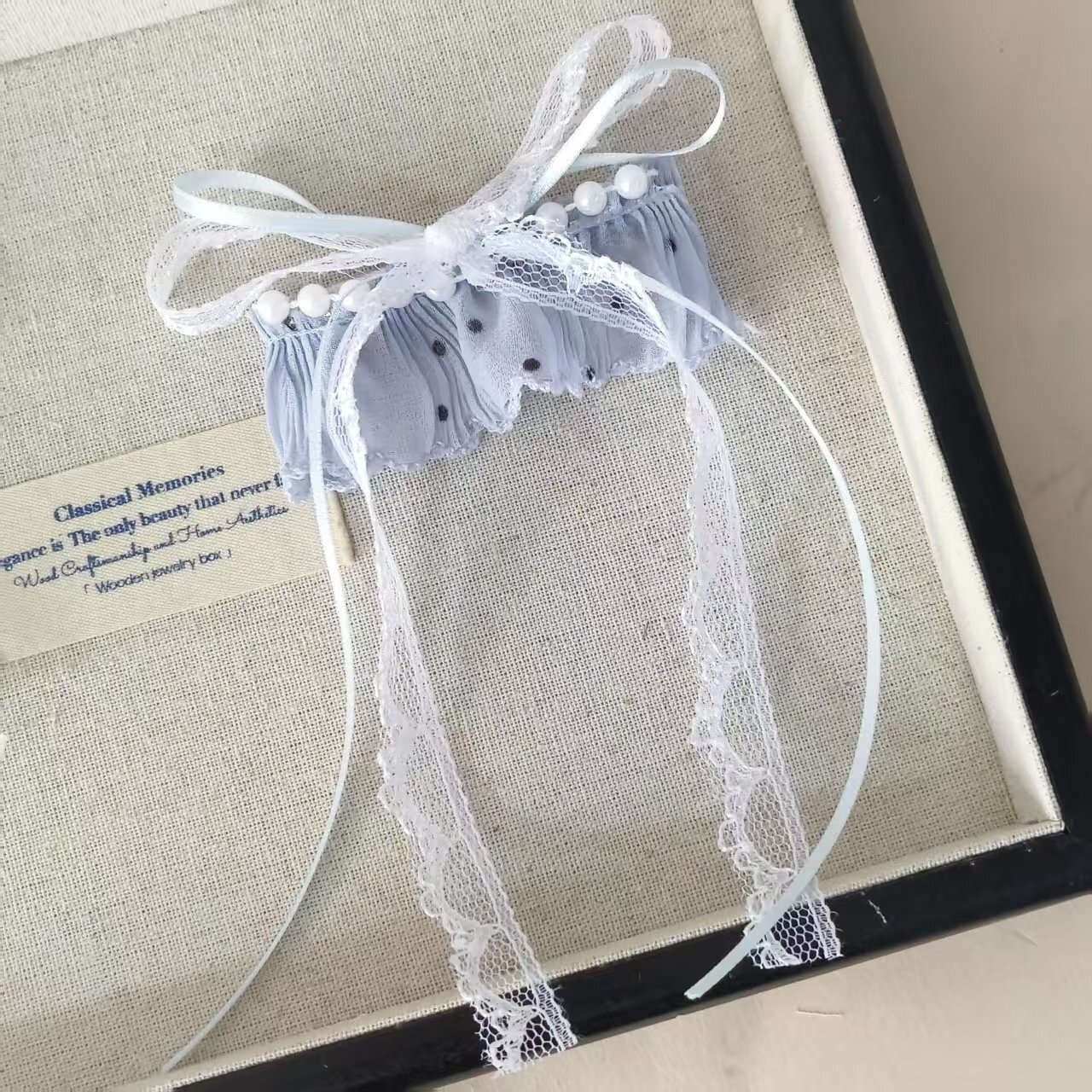 [3 FOR RM10] Ballet Style Polka Dot Lace Ribbon Bow