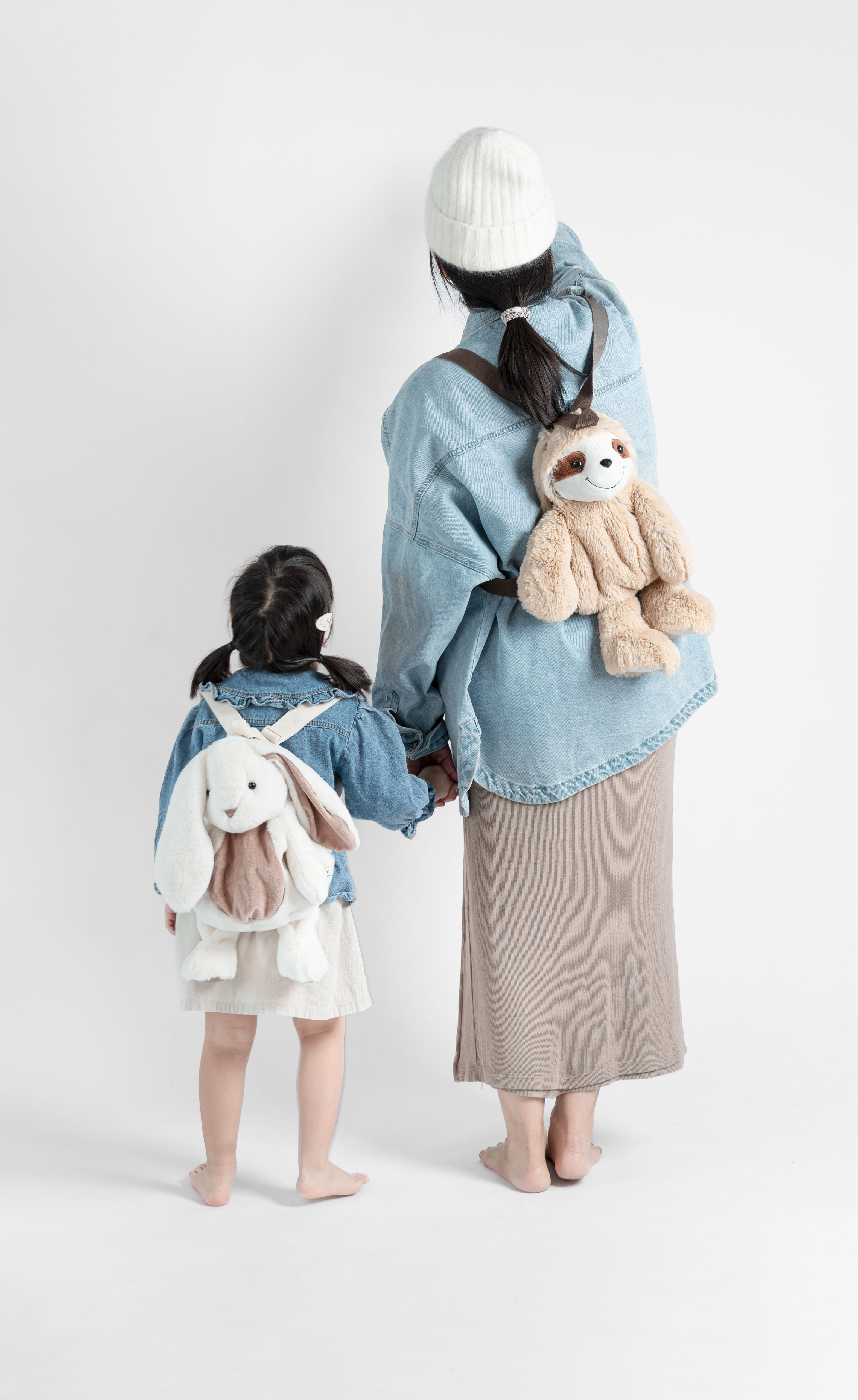 莫菲星球 質感北歐風格後背包 軟綿綿兔寶寶