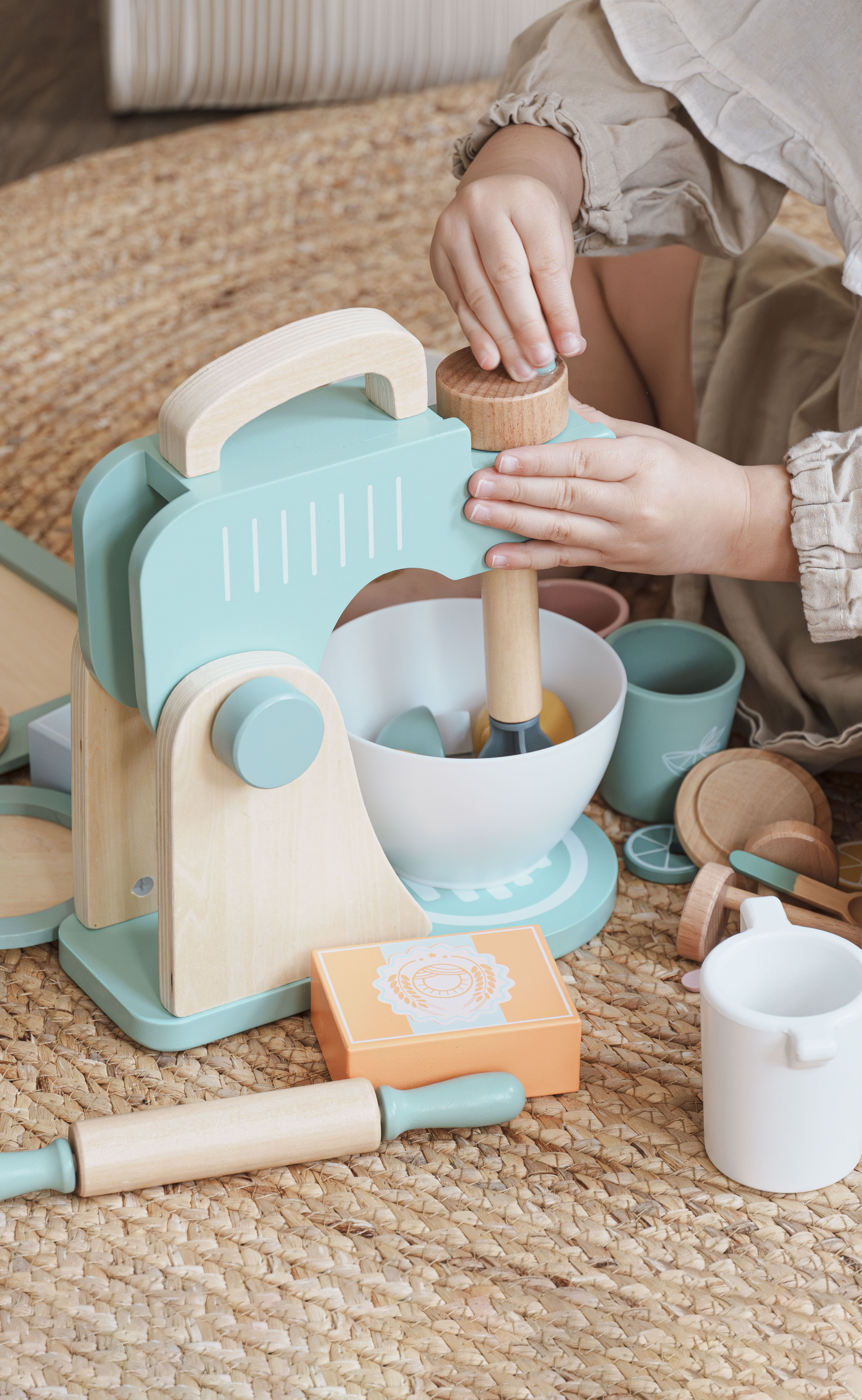 莫菲星球 寶貝小廚師 質感木製扮家家酒 甜點烘焙師組