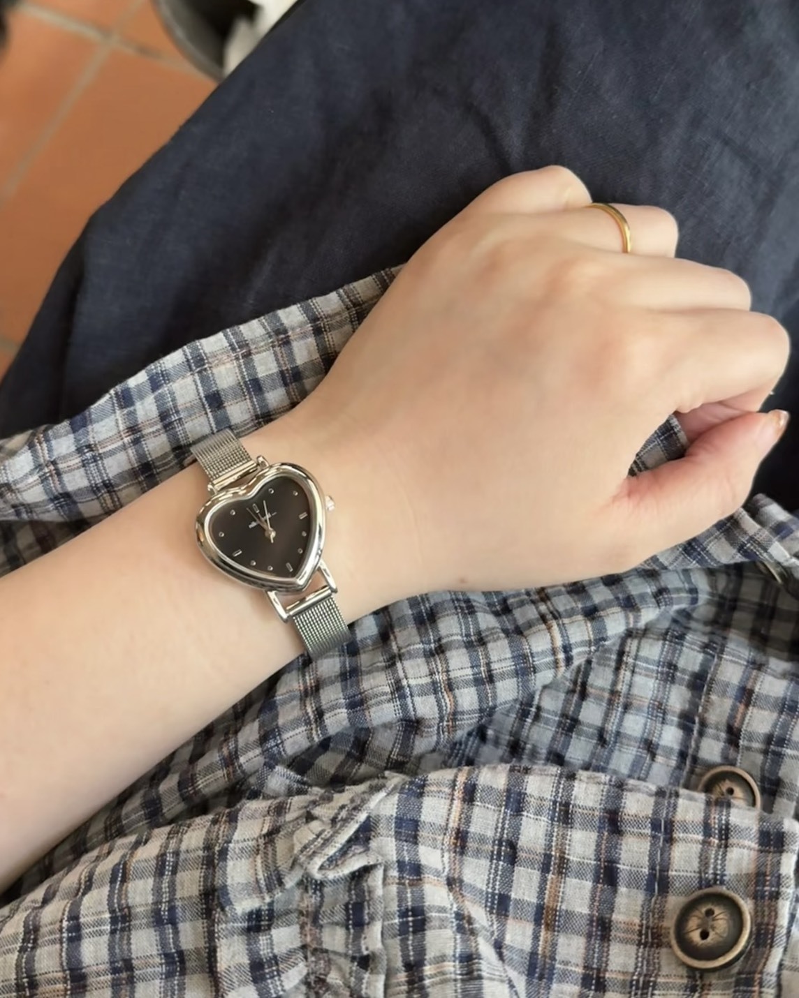 <開放預購🩶> niko and ... 復古愛心手錶 心型