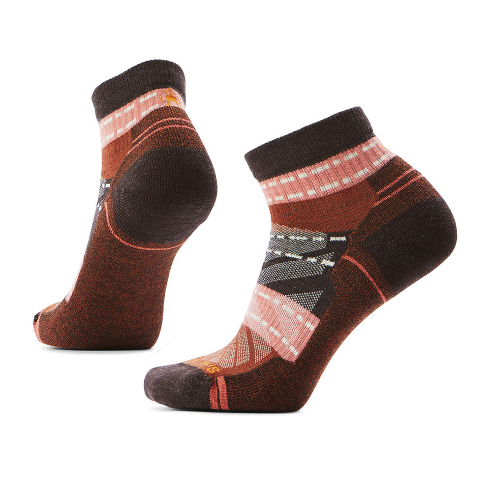 【Smartwool】女機能戶外全輕量減震印花低筒襪 紫色、自然白、栗子棕 / SW001579